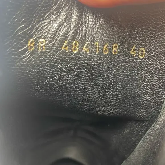 Saint Laurent Glossy Black Heeled Boots - Picture 9 of 13